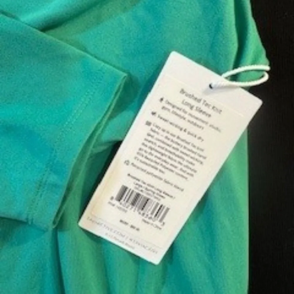 TAVI Brushed Tech Knit Long Sleeve Spring Green Stretch Tee Lrg NWT - Picture 7 of 7
